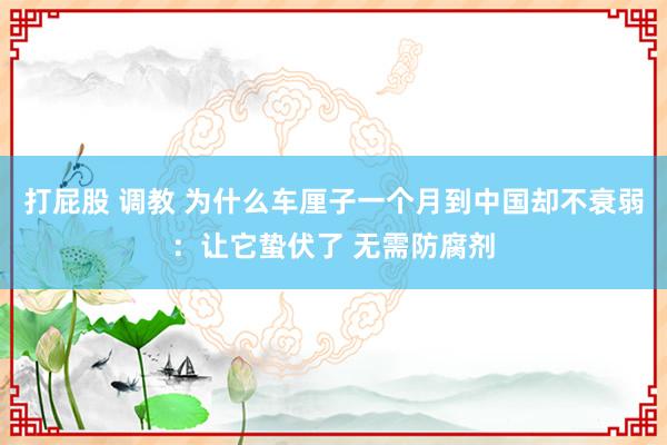 打屁股 调教 为什么车厘子一个月到中国却不衰弱：让它蛰伏了 无需防腐剂