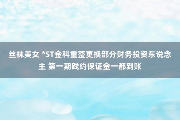 丝袜美女 *ST金科重整更换部分财务投资东说念主 第一期践约保证金一都到账