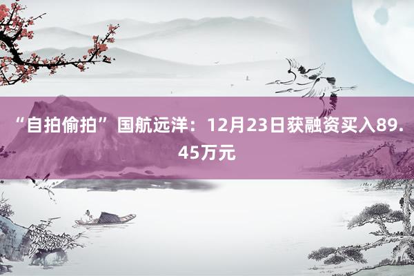 “自拍偷拍” 国航远洋：12月23日获融资买入89.45万元