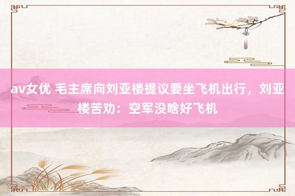 av女优 毛主席向刘亚楼提议要坐飞机出行，刘亚楼苦劝：空军没啥好飞机