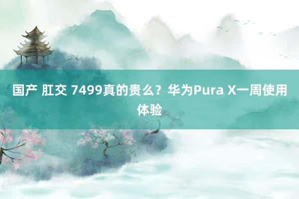 国产 肛交 7499真的贵么？华为Pura X一周使用体验