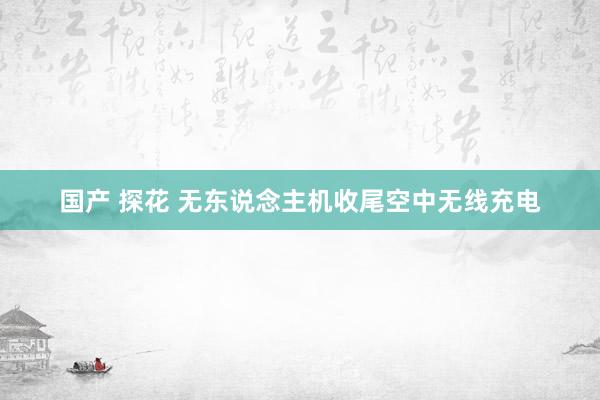国产 探花 无东说念主机收尾空中无线充电