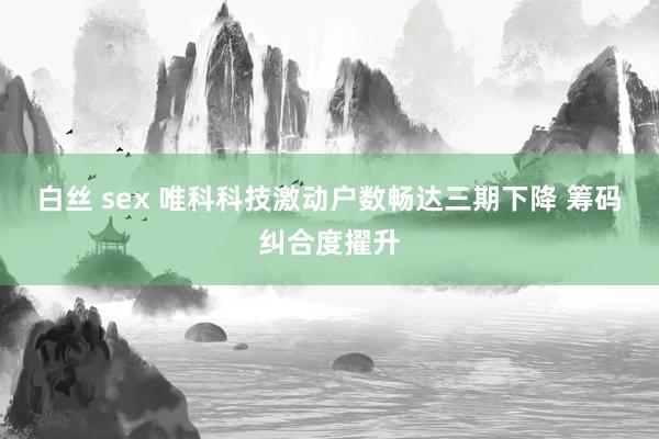 白丝 sex 唯科科技激动户数畅达三期下降 筹码纠合度擢升