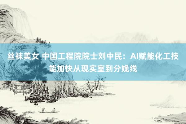 丝袜美女 中国工程院院士刘中民：AI赋能化工技能加快从现实室到分娩线