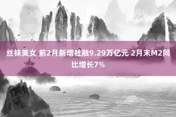 丝袜美女 前2月新增社融9.29万亿元 2月末M2同比增长7%