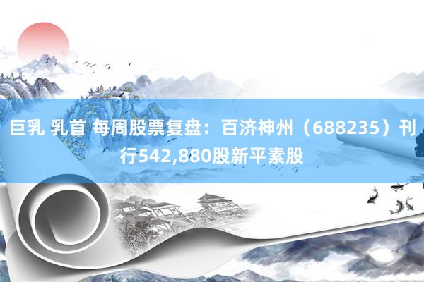 巨乳 乳首 每周股票复盘：百济神州（688235）刊行542，880股新平素股